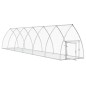 vidaXL Hasenstall Silbern 600x105x120 cm Verzinkter Stahl vidaXL Hasenstall Silbern 600x105x120 cm Verzinkter Stahl