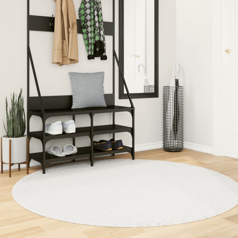 vidaXL Teppich OVIEDO Kurzflor Creme Ø 160 cm vidaXL Teppich OVIEDO Kurzflor Creme Ø 160 cm