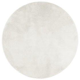 vidaXL Teppich OVIEDO Kurzflor Creme Ø 160 cm
