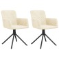 vidaXL Esszimmerstühle 2 Stk. Drehbar Creme Samt vidaXL Esszimmerstühle 2 Stk. Drehbar Creme Samt