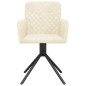 vidaXL Esszimmerstühle 2 Stk. Drehbar Creme Samt vidaXL Esszimmerstühle 2 Stk. Drehbar Creme Samt