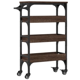 vidaXL Küchenwagen Braun Eichen-Optik 53x20x76 cm Holzwerkstoff