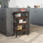 vidaXL Küchenwagen Braun Eichen-Optik 53x20x76 cm Holzwerkstoff vidaXL Küchenwagen Braun Eichen-Optik 53x20x76 cm Holzwerkstoff