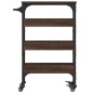 vidaXL Küchenwagen Braun Eichen-Optik 53x20x76 cm Holzwerkstoff vidaXL Küchenwagen Braun Eichen-Optik 53x20x76 cm Holzwerkstoff