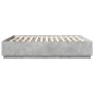 vidaXL Bettgestell mit LED Betongrau 200x200 cm Holzwerkstoff vidaXL Bettgestell mit LED Betongrau 200x200 cm Holzwerkstoff