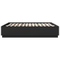 vidaXL Bettgestell mit LED Schwarz 200x200 cm Holzwerkstoff vidaXL Bettgestell mit LED Schwarz 200x200 cm Holzwerkstoff