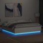 vidaXL Bettgestell mit LED Weiß 180x200 cm Holzwerkstoff vidaXL Bettgestell mit LED Weiß 180x200 cm Holzwerkstoff