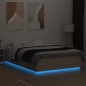 vidaXL Bettgestell mit LED Sonoma-Eiche 160x200 cm Holzwerkstoff vidaXL Bettgestell mit LED Sonoma-Eiche 160x200 cm Holzwerkstoff