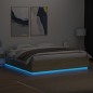 vidaXL Bettgestell mit LED Sonoma-Eiche 180x200cm Holzwerkstoff vidaXL Bettgestell mit LED Sonoma-Eiche 180x200cm Holzwerkstoff