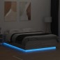 vidaXL Bettgestell mit LED Grau Sonoma 160x200 cm Holzwerkstoff vidaXL Bettgestell mit LED Grau Sonoma 160x200 cm Holzwerkstoff