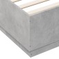 vidaXL Bettgestell mit LED Betongrau 140x200 cm Holzwerkstoff vidaXL Bettgestell mit LED Betongrau 140x200 cm Holzwerkstoff