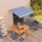 Gelenkarmmarkise Automatisch 300x250 cm Blau und Weiß Gelenkarmmarkise Automatisch 300x250 cm Blau und Weiß