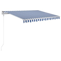 Gelenkarmmarkise Automatisch 300x250 cm Blau und Weiß