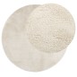 vidaXL Teppich OVIEDO Kurzflor Beige Ø 200 cm vidaXL Teppich OVIEDO Kurzflor Beige Ø 200 cm