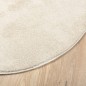 vidaXL Teppich OVIEDO Kurzflor Beige Ø 200 cm vidaXL Teppich OVIEDO Kurzflor Beige Ø 200 cm