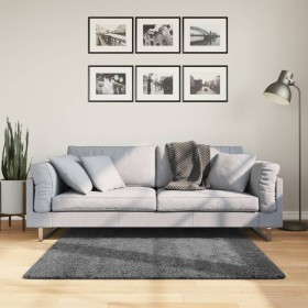vidaXL Teppich OVIEDO Kurzflor Anthrazit 120x120 cm
