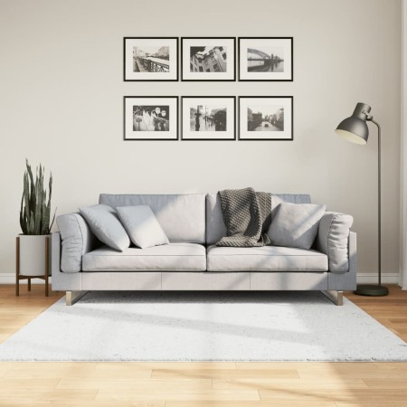 vidaXL Teppich OVIEDO Kurzflor Grau 160x160 cm