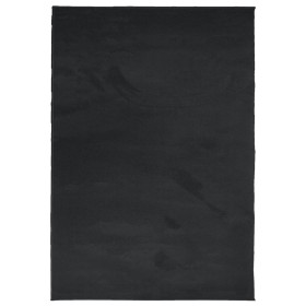 vidaXL Teppich OVIEDO Kurzflor Schwarz 140x200 cm