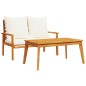 vidaXL Gartensofa-Set mit Kissen Massivholz Akazie vidaXL Gartensofa-Set mit Kissen Massivholz Akazie