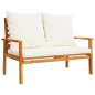 vidaXL Gartensofa-Set mit Kissen Massivholz Akazie vidaXL Gartensofa-Set mit Kissen Massivholz Akazie