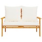 vidaXL Gartensofa-Set mit Kissen Massivholz Akazie vidaXL Gartensofa-Set mit Kissen Massivholz Akazie
