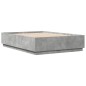 vidaXL Bettgestell mit LED Betongrau 120x200 cm Holzwerkstoff vidaXL Bettgestell mit LED Betongrau 120x200 cm Holzwerkstoff