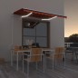 Automatische Markise mit LED Windsensor 350x250 cm Orange/Braun Automatische Markise mit LED Windsensor 350x250 cm Orange/Braun