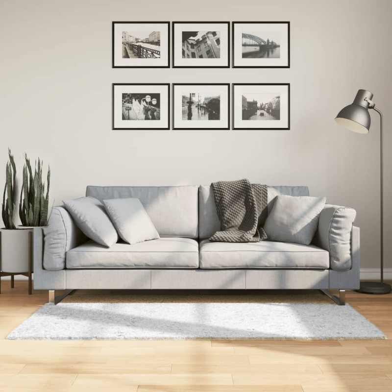 vidaXL Teppich OVIEDO Kurzflor Grau 80x150 cm vidaXL Teppich OVIEDO Kurzflor Grau 80x150 cm