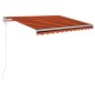 Automatische Markise mit LED Windsensor 350x250 cm Orange/Braun Automatische Markise mit LED Windsensor 350x250 cm Orange/Braun