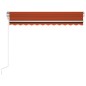 Automatische Markise mit LED Windsensor 350x250 cm Orange/Braun Automatische Markise mit LED Windsensor 350x250 cm Orange/Braun