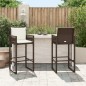 vidaXL Garten-Barhocker mit Kissen 2 Stk. Braun Poly Rattan vidaXL Garten-Barhocker mit Kissen 2 Stk. Braun Poly Rattan