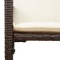 vidaXL Garten-Barhocker mit Kissen 2 Stk. Braun Poly Rattan vidaXL Garten-Barhocker mit Kissen 2 Stk. Braun Poly Rattan
