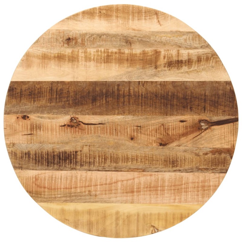 vidaXL Tischplatte Ø 70x3,8 cm Rund Raues Massives Mangoholz vidaXL Tischplatte Ø 70x3,8 cm Rund Raues Massives Mangoholz