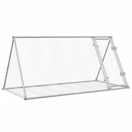 vidaXL Kaninchenkäfig Silbern 200x105x91 cm Verzinkter Stahl