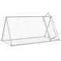 vidaXL Kaninchenkäfig Silbern 200x105x91 cm Verzinkter Stahl vidaXL Kaninchenkäfig Silbern 200x105x91 cm Verzinkter Stahl