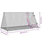 vidaXL Kaninchenkäfig Silbern 200x105x91 cm Verzinkter Stahl vidaXL Kaninchenkäfig Silbern 200x105x91 cm Verzinkter Stahl