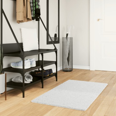vidaXL Teppich OVIEDO Kurzflor Grau 60x110 cm