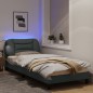 vidaXL Bettgestell mit LED Hellgrau 80x200 cm Stoff vidaXL Bettgestell mit LED Hellgrau 80x200 cm Stoff