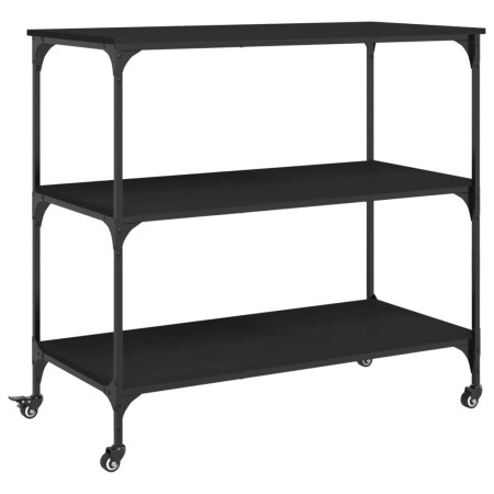 vidaXL Küchenwagen Schwarz 102x50x95 cm Holzwerkstoff