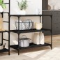 vidaXL Küchenwagen Schwarz 102x50x95 cm Holzwerkstoff vidaXL Küchenwagen Schwarz 102x50x95 cm Holzwerkstoff