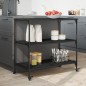 vidaXL Küchenwagen Schwarz 102x50x95 cm Holzwerkstoff vidaXL Küchenwagen Schwarz 102x50x95 cm Holzwerkstoff