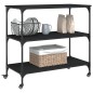 vidaXL Küchenwagen Schwarz 102x50x95 cm Holzwerkstoff vidaXL Küchenwagen Schwarz 102x50x95 cm Holzwerkstoff