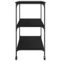 vidaXL Küchenwagen Schwarz 102x50x95 cm Holzwerkstoff vidaXL Küchenwagen Schwarz 102x50x95 cm Holzwerkstoff