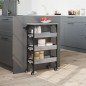 vidaXL Küchenwagen Grau Sonoma 53x20x76 cm Holzwerkstoff vidaXL Küchenwagen Grau Sonoma 53x20x76 cm Holzwerkstoff