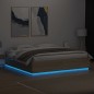 vidaXL Bettgestell mit LED Sonoma-Eiche 200x200 cm Holzwerkstoff vidaXL Bettgestell mit LED Sonoma-Eiche 200x200 cm Holzwerkstoff