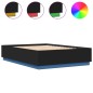 vidaXL Bettgestell mit LED Schwarz 160x200 cm Holzwerkstoff vidaXL Bettgestell mit LED Schwarz 160x200 cm Holzwerkstoff