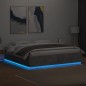 vidaXL Bettgestell mit LED Betongrau 180x200 cm Holzwerkstoff vidaXL Bettgestell mit LED Betongrau 180x200 cm Holzwerkstoff