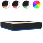 vidaXL Bettgestell mit LED Schwarz 180x200 cm Holzwerkstoff vidaXL Bettgestell mit LED Schwarz 180x200 cm Holzwerkstoff