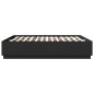 vidaXL Bettgestell mit LED Schwarz 180x200 cm Holzwerkstoff vidaXL Bettgestell mit LED Schwarz 180x200 cm Holzwerkstoff