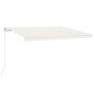 vidaXL Automatische Markise mit LED & Windsensor 450x300 cm Creme vidaXL Automatische Markise mit LED & Windsensor 450x300 cm Creme